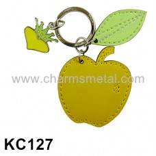 KC127 - Leather Apple Key Chain